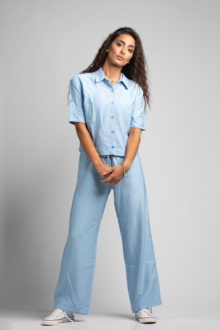cropped linen shirt
