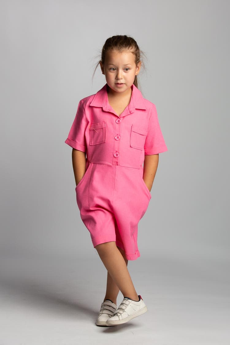 linen short jumpsuit