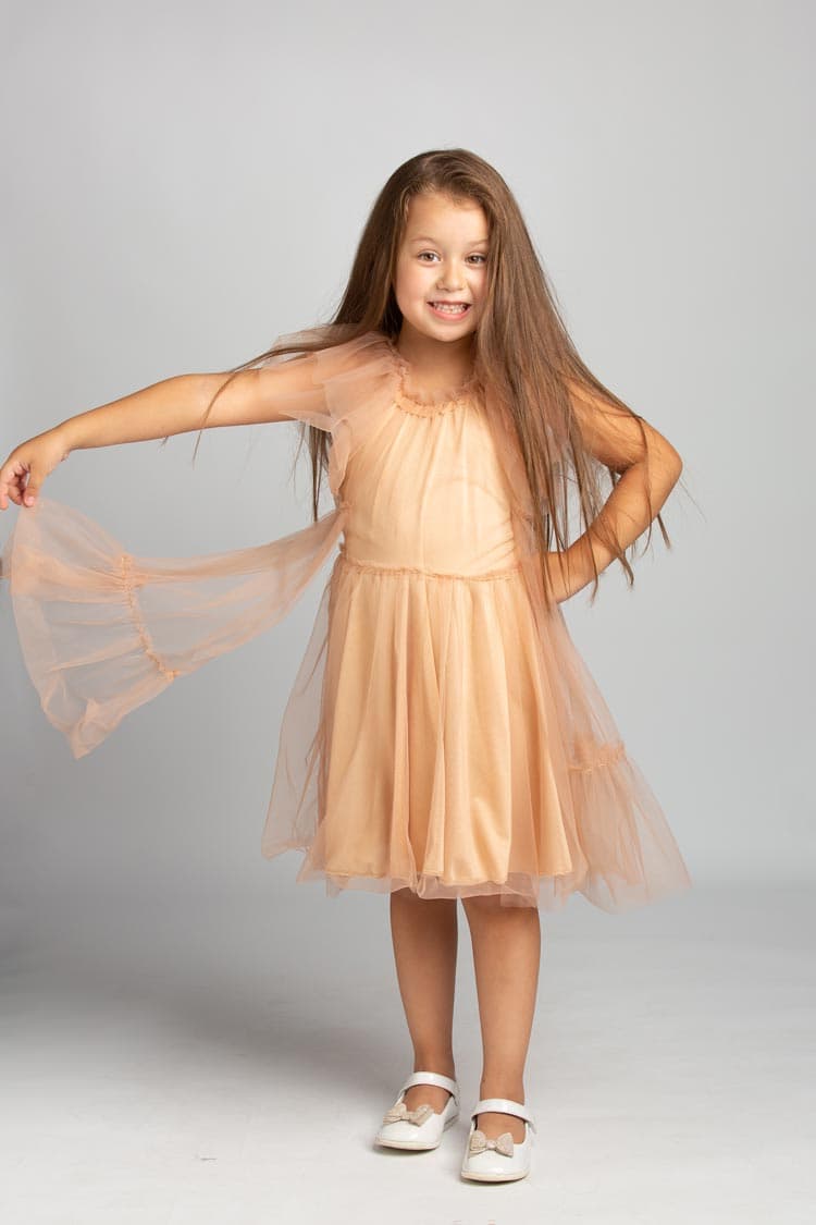 tulle midi dress