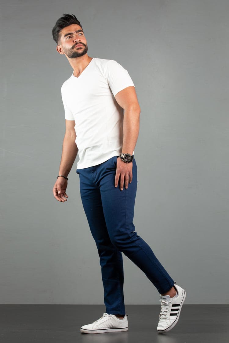basic cotton-blend T-shirt