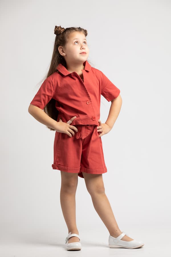 canvas belted short