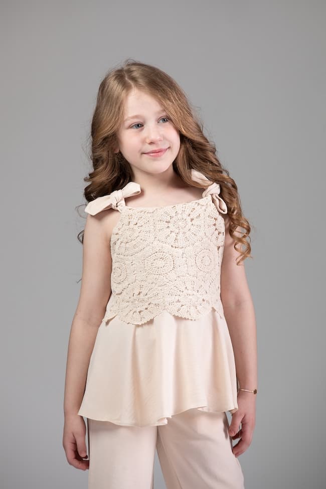 Sleeveless Top With Crochet Details
