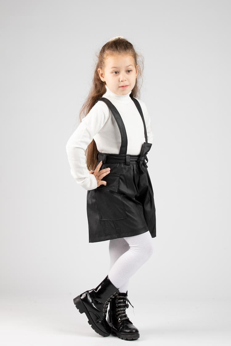 faux leather short