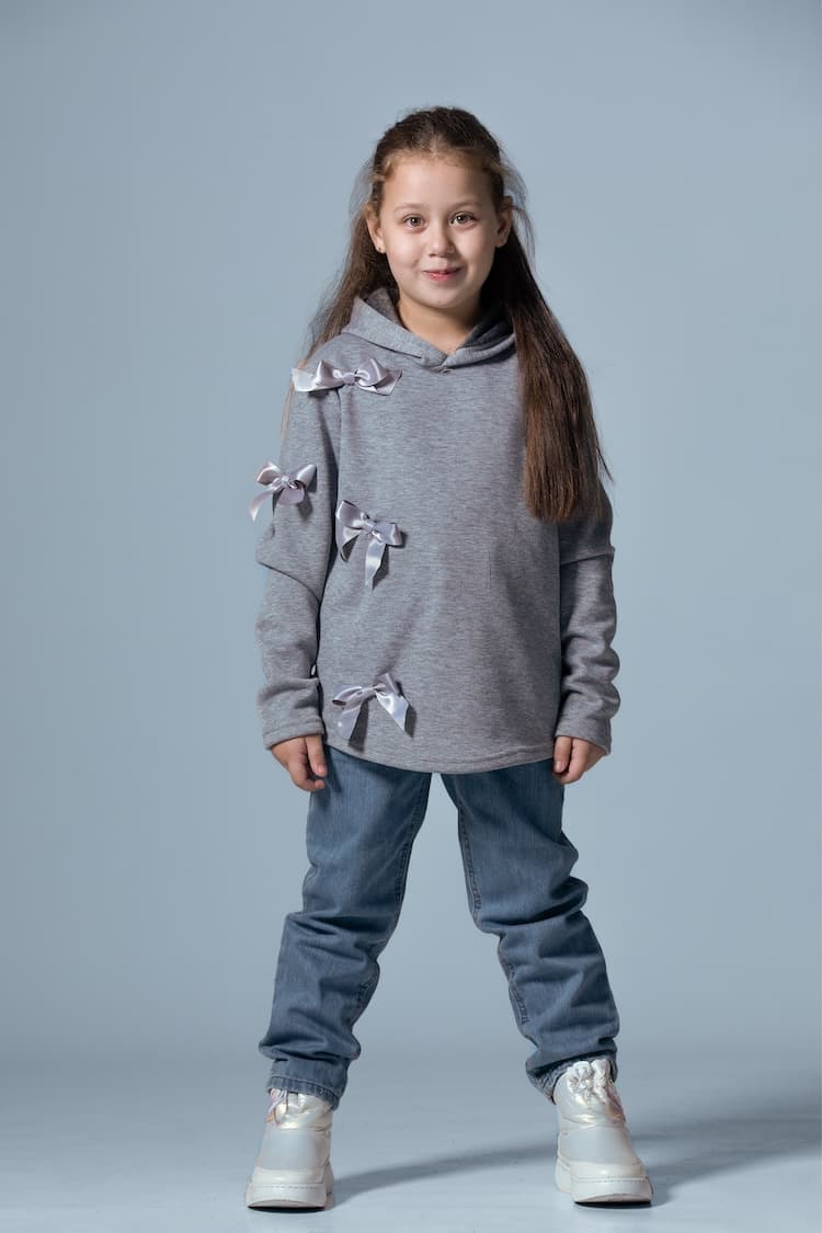 Fleece Sweatshirt Textured Hand Made