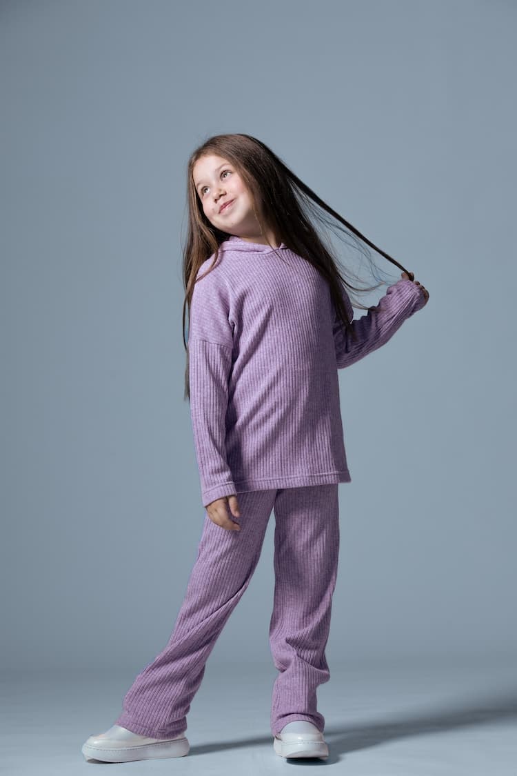 Ribbed Pant Flared Fit