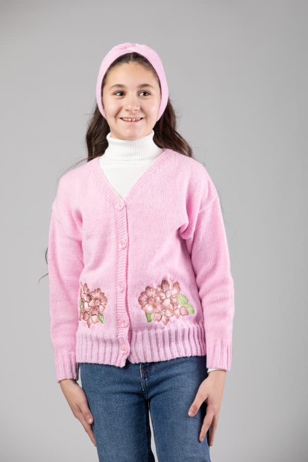 Knitted Jacket With Embroidery