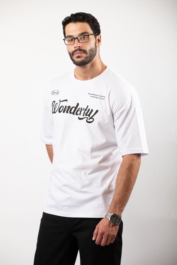 Over Size Cotton Printed T-Shirt