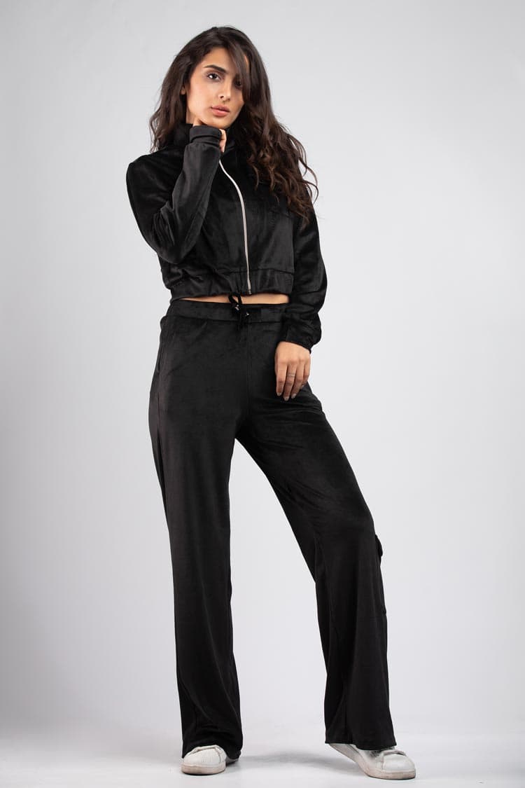 velvet zipped jacket