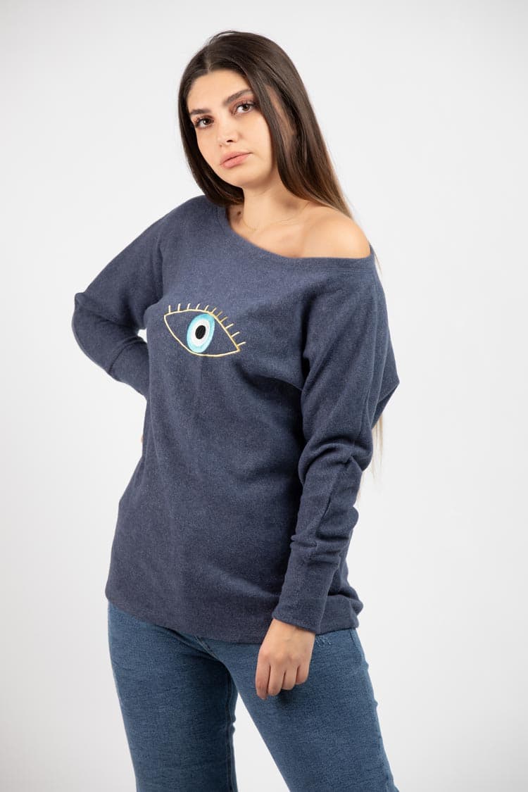 Eye Embroidered Top