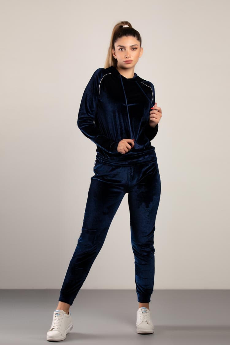 velvet hoodie sweater