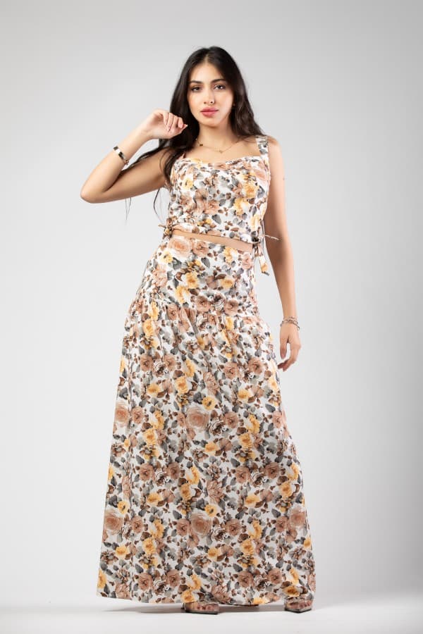 Maxi Skirt Printed Fabric