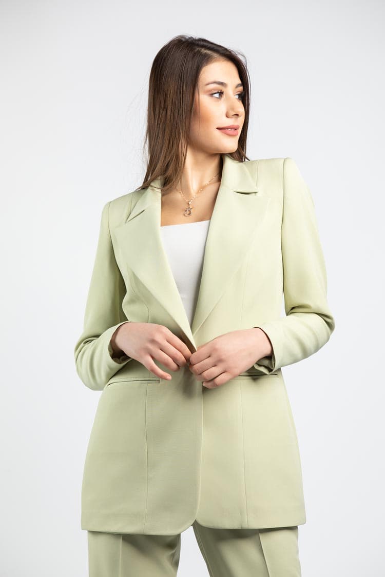 fitted suit blazer