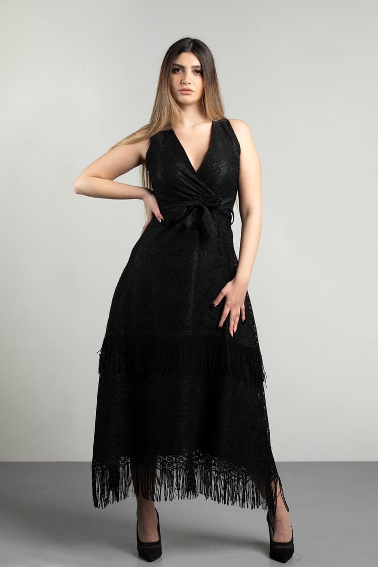 long lace dress