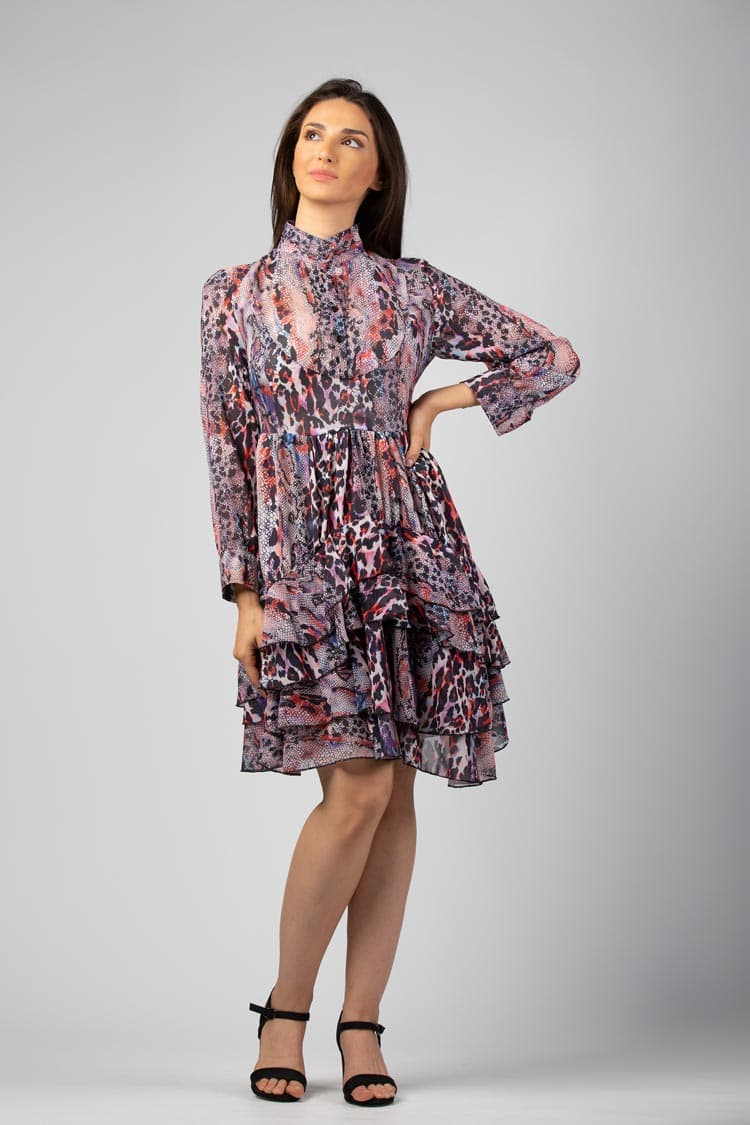 printed flowy dress