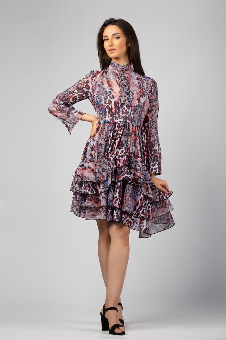 printed flowy dress