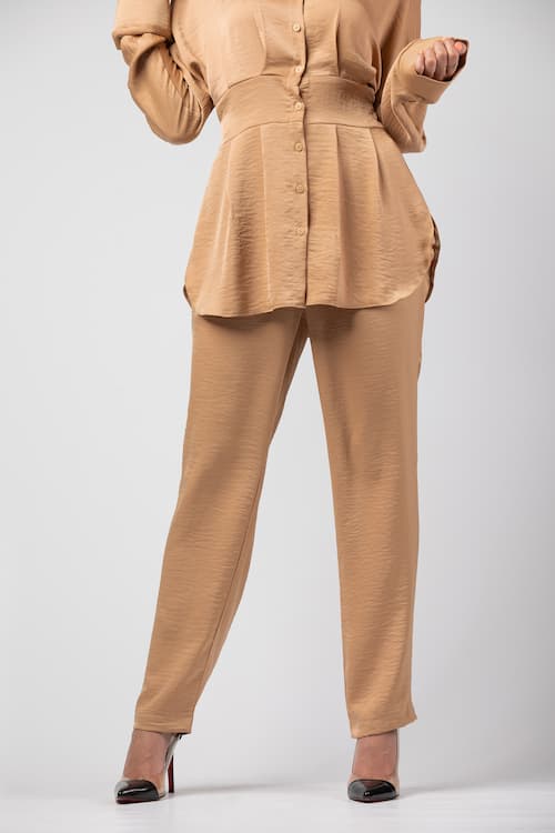 High Waist Flared Trousers