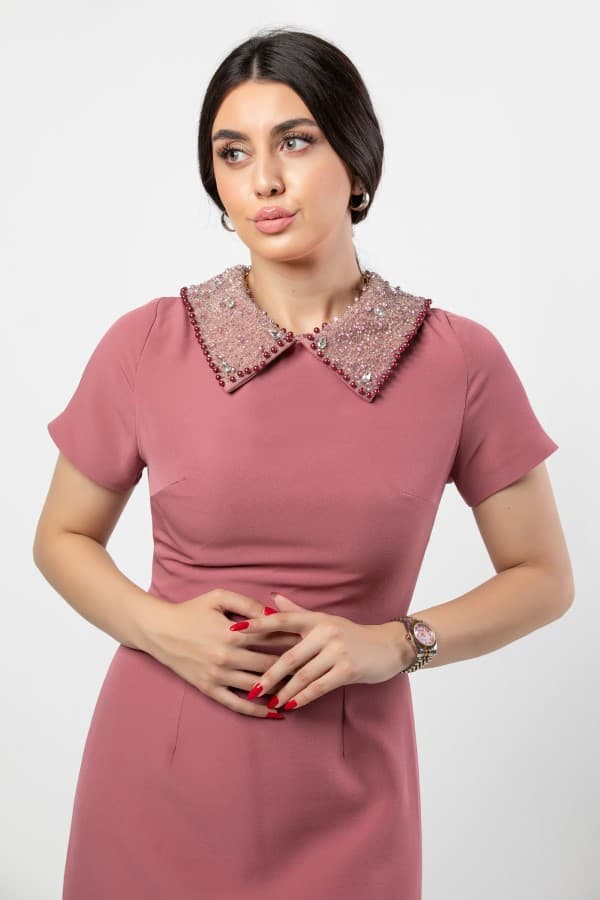 Midi Dress Short Sleeve With Accessories