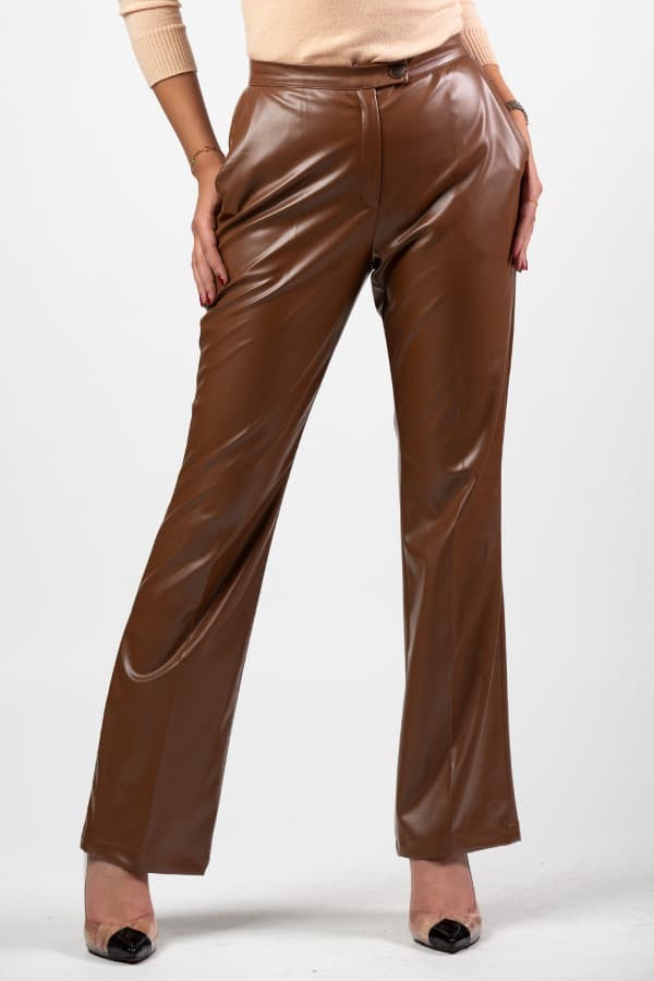 Staight Fit Lather Pant