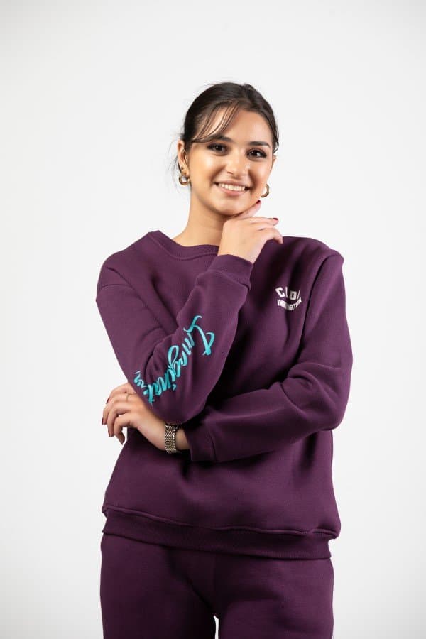 Oversized Printed Fleece Sweatshirt