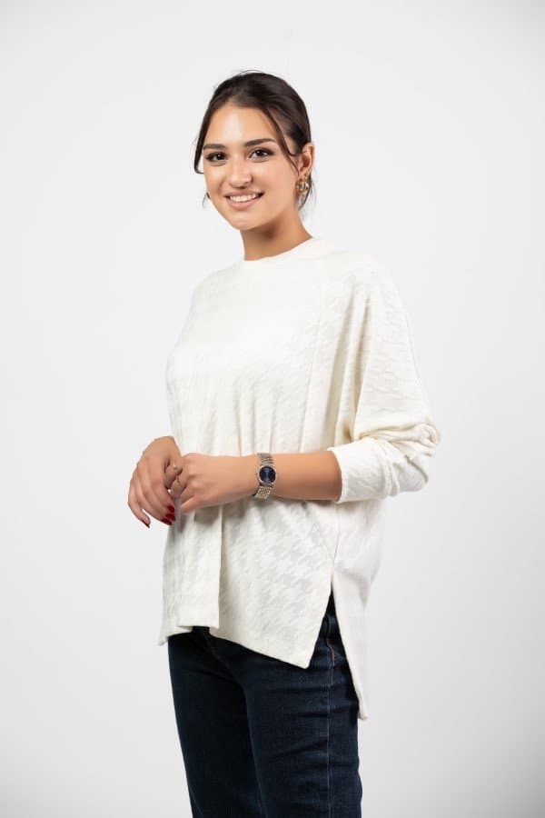 Oversized Long Jacquard Top