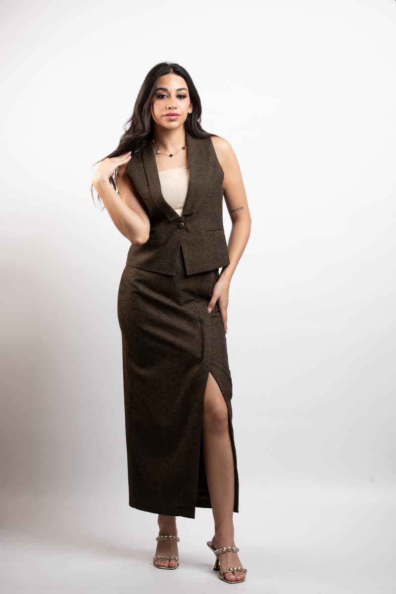 Tweed Long Skirt