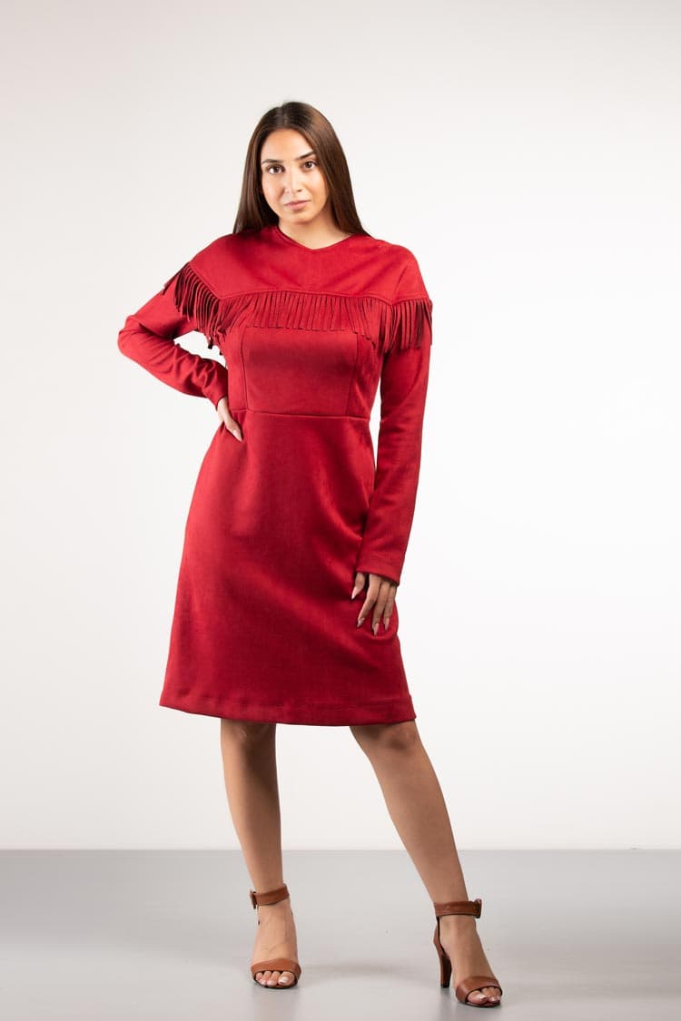 chamois midi dress