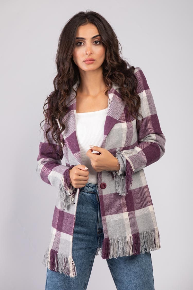 tweed check jacket