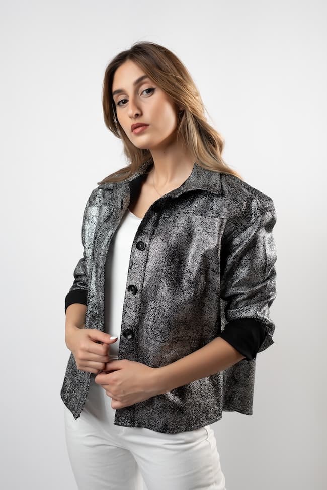 Oversized Lurex Jacket