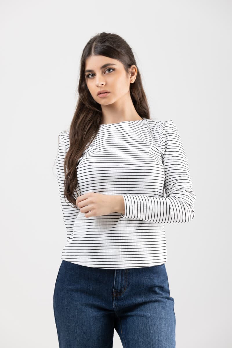 Rib Long Sleeve Top