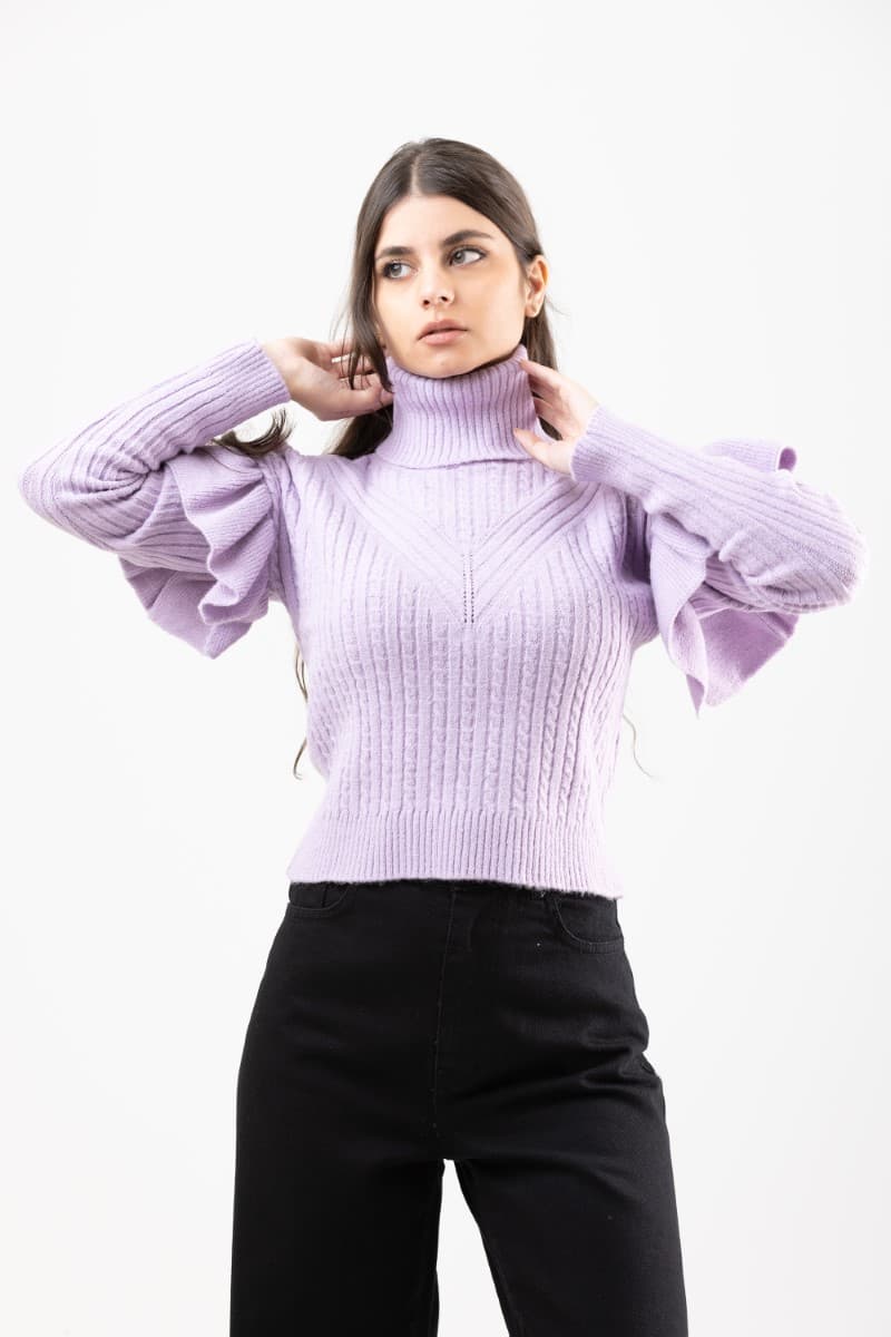 Knitted High Neck Sweater