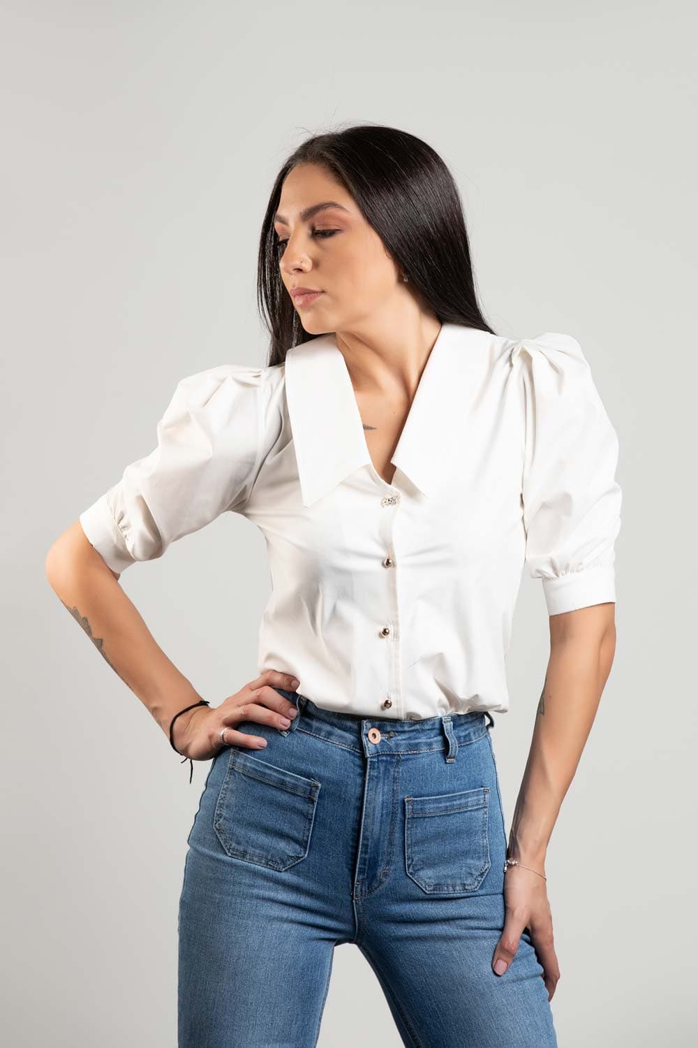 PUFFED SLEEVES SHIRT