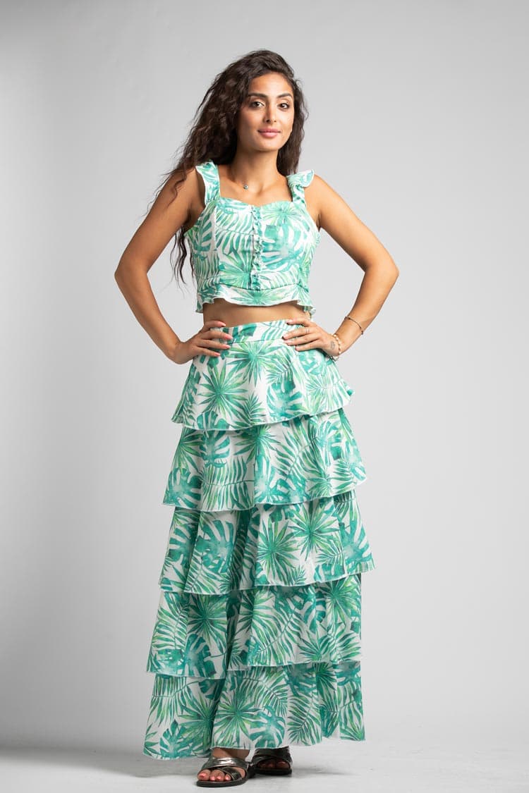 printed cropped top