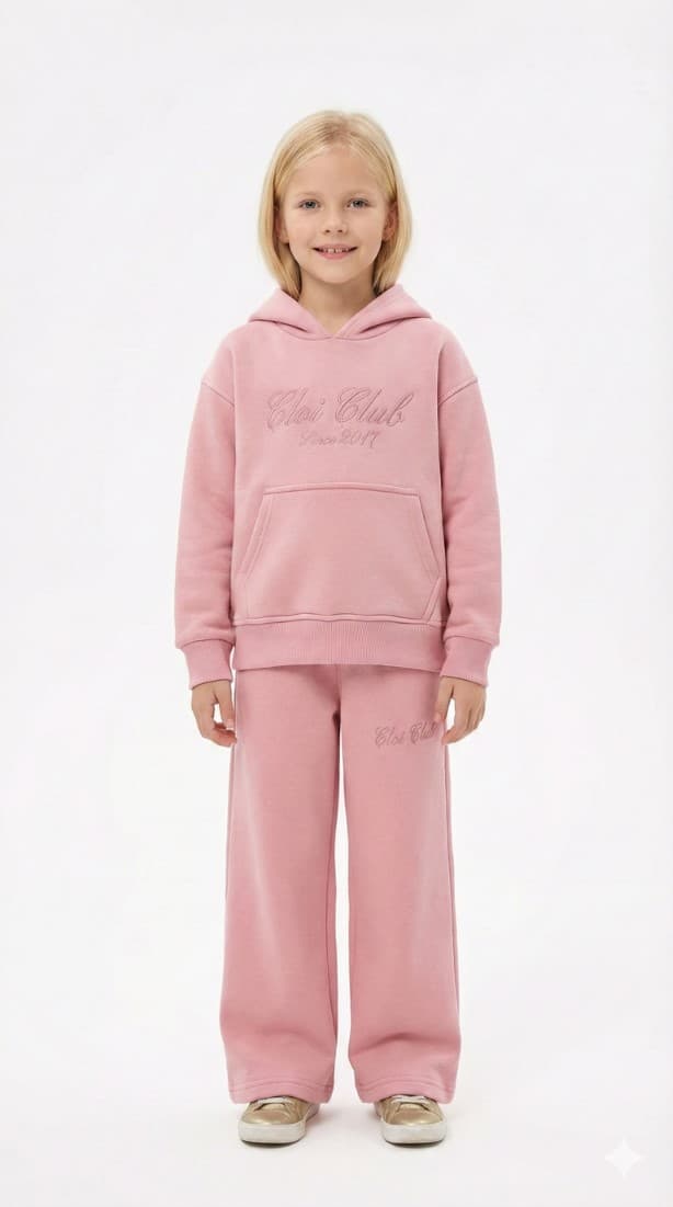 Fleece Oversize Swaetshirt With Embroidery