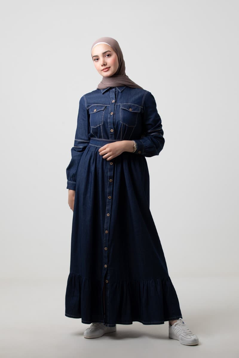 Tencel Long Sleeve Dress