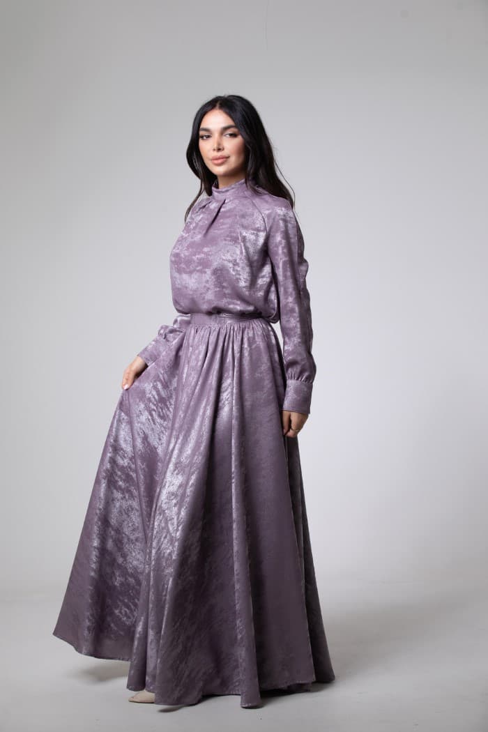 Chanton Satin Set Maxi Skirt