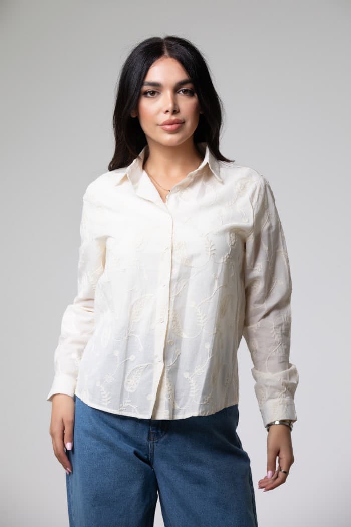 Long Sleeve Shirt With Embroidery